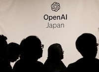 Journalists are silhouetted at OpenAI’s press conference about the opening of its first Asia office in Tokyo, Japan April 15, 2024. REUTERS/Kim Kyung-Hoon