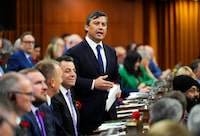 Conservative MP Michael Chong rises during question period on Parliament Hill in Ottawa on Wednesday, May 3, 2023. THE CANADIAN PRESS/Sean Kilpatrick
