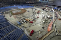 An overview off the Rogers Centre renovation in Toronto on Tuesday January 17, 2023. THE CANADIAN PRESS/Frank Gunn