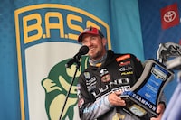 Canadian pro bass fisherman Jeff Gustafson celebrates winning his first Bassmaster Elite Series tournament in Knoxville, Tenn., on Sunday, February 28, 2021, in this file handout photo. The odds don't favour Gustafson successfully defending his US$1-million Bassmaster Classic title. THE CANADIAN PRESS/HO - Bass Anglers Sportsman Society, Seigo Saito