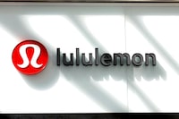 FILE PHOTO: The logo for Lululemon Athletica is seen outside a retail store in New York City, U.S., March 30, 2017. REUTERS/Brendan McDermid/File Photo  GLOBAL BUSINESS WEEK AHEAD/File Photo