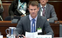 GC Strategies' Kristian Firth testifies regarding  ArriveCan app at the company’s committee appearance in October. 2022. Credit PARLVU.PARL.GC.CA