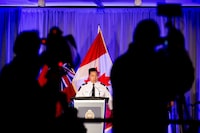 London Chief of Police Thai Truong attends a press conference as five Canadian professional hockey players face charges stemming from an alleged sexual assault dating to the time they were members of the country's 2018 world junior team, in London, Ontario, Canada February 5, 2024.  REUTERS/Carlos Osorio