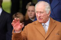 FILE PHOTO: Britain's King Charles attends the Royal Family's Christmas Day service at St. Mary Magdalene's church, as the Royals take residence at the Sandringham estate in eastern England, Britain December 25, 2023. REUTERS/Chris Radburn/File Photo