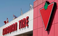 A Canadian Tire store is seen in North Vancouver on May 10, 2012. Canadian Tire Corp. has announced a new commitment to improve gender equity in sports, saying at least half the money it spends sponsoring professional sports will go towards women by 2026. THE CANADIAN PRESS/Jonathan Hayward