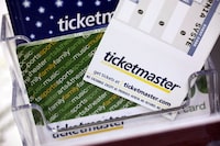 The Supreme Court of Canada has dismissed an appeal by Ticketmaster and Live Nation, which face class-action lawsuits in multiple provinces for allegedly profiting from third-party ticket reselling. Ticketmaster tickets and gift cards are shown at a box office in San Jose, Calif., on May 11, 2009. THE CANADIAN PRESS/AP, Paul Sakuma