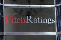 FILE - This photo shows signage for Fitch Ratings, Sunday, Oct. 9, 2011, in New York. On Tuesday, Aug. 1, 2023, Fitch Ratings has downgraded the U.S. credit rating, citing an expected increase in government debt over the next three years and a “steady deterioration in standards of governance” over the past two decades. (AP Photo/Henny Ray Abrams, File)