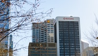 Rogers in downtown Calgary on Friday, March 31, 2023. Ottawa is allowing Rogers to complete its $20-billion takeover of Shaw, with conditions that they say will make the deal good for consumers, including creating and maintaining 3,000 new jobs for at least 10 years, investing in enhancing its 5G network, expanding access to low-cost plans, establish western headquarters in Calgary that is to be maintained for at least 10 years, and much more. (Photo by Jude Brocke/The Globe and Mail)