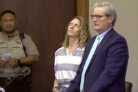 FILE - This image from video shows Ruby Franke during a hearing Monday, Dec. 18, 2023, in St. George, Utah. A Utah judge will set prison sentences Tuesday, Feb. 20, 2024, for Franke, a mother of six who gave parenting advice via a once-popular YouTube channel called “8 Passengers,” and her business partner after they each pleaded guilty to four counts of aggravated child abuse for physically and emotionally abusing Franke’s children. (Ron Chaffin/St. George News via AP, Pool, File)