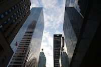 Toronto's financial district is seen in this file photo. The Financial Consumer Agency of Canada will begin a business practices probe in April, focusing on financial institutions’ business practices regarding express consent and disclosure when dealing with customers.