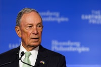 FILE - Former mayor of New York Michael Bloomberg speaks during the Earthshot Prize Innovation Summit in New York, Tuesday, Sept. 19, 2023.  Bloomberg, the former New York City mayor, gave the most to charitable causes last year, according to the Chronicle of Philanthropy’s exclusive list of the 50 Americans who donated the largest sums to nonprofits last year. Bloomberg contributed $3 billion to support the arts, education, environment, public health, and programs aimed at improving city governments around the world, (Shannon Stapleton via AP, Pool, File)