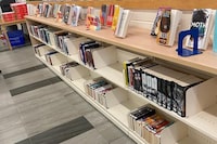 Empty shelves at the library at Erindale Secondary School in Mississauga, Ont. are shown in a handout photo. A school board west of Toronto says it is focused on replenishing resources in school libraries and is planning on reviewing its so-called "weeding'' process after students raised concerns some classic books had been removed from shelves solely because they were published before 2008. THE CANADIAN PRESS/HO-Reina Takata **MANDATORY CREDIT**