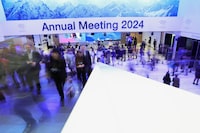 People attend the 54th annual meeting of the World Economic Forum, in Davos, Switzerland, January 19, 2024. REUTERS/Denis Balibouse