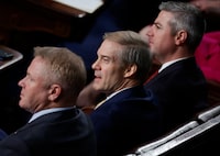 WASHINGTON, DC - OCTOBER 17: U.S. Rep. Jim Jordan (R-OH) listens to nomination speeches for Speaker of the House as the House of Representatives prepares to vote on a new Speaker at the U.S. Capitol Building on October 17, 2023 in Washington, DC. The House has been without an elected leader since Rep. Kevin McCarthy (R-CA) was ousted from the speakership on October 4 in a move led by a small group of conservative members of his own party. (Photo by Chip Somodevilla/Getty Images)