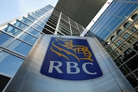 FILE PHOTO: A Royal Bank of Canada (RBC) sign is seen outside of a branch in Ottawa, Ontario, Canada, May 26, 2016. REUTERS/Chris Wattie