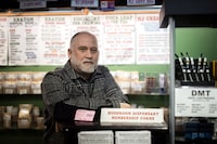 Dana Larsen, owner of the Medical Mushroom Dispensary and Coca Leaf Cafe, is photographed at the dispensary located at 651 East Hastings Street in Vancouver, British Columbia, Thursday, January 26, 2023. Rafal Gerszak/The Globe and Mail  