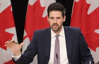 Minister of Housing, Infrastructure and Communities Sean Fraser speaks at a news conference in Ottawa on Tuesday, Feb. 13, 2024. THE CANADIAN PRESS/ Patrick Doyle