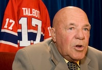Former Montreal Canadiens Jean-Guy Talbot responds to questions Friday, June 1, 2007 in Ottawa. Talbot, one of the 12 Montreal Canadiens players to win five consecutive Stanley Cups between 1956 and 1960, has died. He was 91 years old. THE CANADIAN PRESS/Paul Chiasson