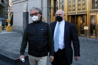 FILE PHOTO: Sung Kook (Bill) Hwang, the founder and head of a private investment firm known as Archegos exits the Manhattan federal courthouse in New York City, U.S., April 27, 2022. REUTERS/Shannon/File Photo