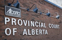 An Alberta Provincial courthouse is pictured in Didsbury, Alta., Monday, April 22, 2024. THE CANADIAN PRESS/Jeff McIntosh