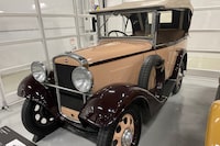 A 1933 Datsun 12 Phaeton on display at the Nissan Heritage Collection in Kanagawa, Japan.
