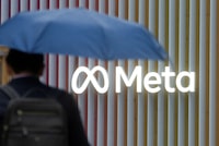FILE PHOTO: The logo of Meta Platforms is seen in Davos, Switzerland, May 22, 2022. Picture taken May 22, 2022.   REUTERS/Arnd Wiegmann/File Photo