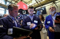 Traders work on the floor of the New York Stock Exchange (NYSE) in New York City, U.S., June 29, 2023.  REUTERS/Brendan McDermid
