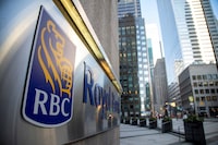 FILE PHOTO: A Royal Bank of Canada building in Toronto, Canada December 13, 2021.  REUTERS/Carlos Osorio/File Photo