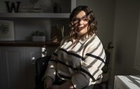 Kirsten Watson, at her home in Waterloo, Ont. on Friday, Feb. 23, 2024. She was weeks away last year from losing access to potentially life-saving medication, a situation she found herself in because Ontario does not cover the cost of take-home cancer drugs. THE CANADIAN PRESS/Peter Power