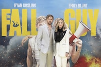 Ryan Gosling, left, and Emily Blunt pose upon arrival at the special screening for the film 'The Fall Guy' on Monday, April 22, 2024 in London. (Photo by Vianney Le Caer/Invision/AP)