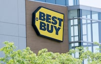 Health Canada and Best Buy are recalling five types of Insignia-brand air fryers because they pose a potential fire or burn hazard. A Best Buy sign is seen on a store front in Montreal on Tuesday, June 18, 2019. THE CANADIAN PRESS/Paul Chiasson
