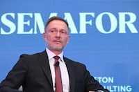 German Finance Minister Christian Lindner speaks during the 54th Annual Meeting of The Semafor 2024 World Economy Summit in Washington, DC, on April 17, 2024. (Photo by Mandel NGAN / AFP) (Photo by MANDEL NGAN/AFP via Getty Images)