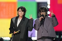 <p>Tegan and Sara accept the humanitarian award at the Juno awards, in Halifax, Sunday, March 24, 2024. Music superstars Tegan and Sara have released an open letter signed by artists like Neil Young, Alanis Morissette and Carly Rae Jepsen denouncing “anti-trans” legislation in Canada. THE CANADIAN PRESS/Darren Calabrese</p>
