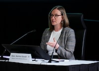 Liberal member of Parliament Karina Gould appears as a witness at the Public Inquiry Into Foreign Interference in Federal Electoral Processes and Democratic Institutions in Ottawa on Wednesday, April 10, 2024. THE CANADIAN PRESS/Sean Kilpatrick

