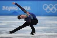 Roman Sadovsky, of Canada, competes during the men's short program figure skating competition at the 2022 Winter Olympics, Tuesday, Feb. 8, 2022, in Beijing. The 24-year-old from Vaughan, Ont., was a member of Canada’s team that is appealing the International Skating Union’s decision to award the 2022 Beijing Olympics team figure skating bronze medal to Russia despite one of its skaters being sanctioned for doping. THE CANADIAN PRESS/AP, David J. Phillip