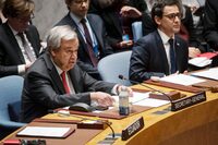 United Nations Secretary-General António Guterres speaks during a Security Council meeting at United Nations headquarters, Tuesday, Jan. 23, 2024. (AP Photo/Yuki Iwamura)