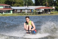 Jacob Wassermann takes part in an adaptive water skiing competition in Florida in an April, 2019 handout photo. Wassermann spent most of his life on the ice before he fell in love in the water. The former Humboldt Broncos goaltender, who started behind the net when he was nine, was paralyzed when the junior hockey team's bus crashed with a semi last year in Saskatchewan that claimed 16 lives. Wasserman has put hockey behind him and switched to a new sport — adaptive water-skiing. THE CANADIAN PRESS/HO-Kirby Wassermann MANDATORY CREDIT