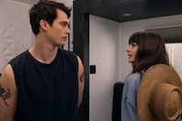 Anne Hathaway as 'Solène' and Nicholas Galitzine as 'Hayes Campbell' star in THE IDEA OF YOU Film Still
