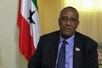 FILE - Muse Bihi Abdi, president of Somaliland, speaks to The Associated Press, April, 3, 2018, in Hergeisa, Somaliland, Somalia. Landlocked Ethiopia took the first steps toward gaining access to the sea on Monday, Jan. 1, 2024, signing an agreement in its capital Addis Ababa with the breakaway Somali region of Somaliland to access the Somaliland coastline. The memorandum of understanding was signed by Ethiopian Prime Minister Abiy Ahmed Ali and Abdi. (AP Photo/Malak Harb, File)