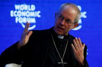 FILE PHOTO: The Archbishop of Canterbury Justin Welby attends the annual meeting of the World Economic Forum (WEF) in Davos, Switzerland January 22, 2016. REUTERS/Ruben Sprich/File Photo