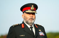 Lt.-Gen. Steven Whelan arrives at court in Gatineau, Que., on Monday, Sept. 25, 2023. The court martial for Whelan is hearing today from the complainant in the case, who is testifying about the personal relationship she had with Whelan in 2010 and 2011. THE CANADIAN PRESS/Sean Kilpatrick
