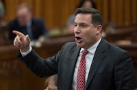 Public Safety Minister Marco Mendicino rises during Question Period, in Ottawa, Tuesday, June 20, 2023. THE CANADIAN PRESS/Adrian Wyld