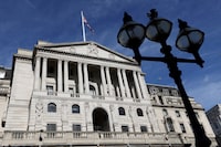 FILE PHOTO: A general view of the Bank of England in the City of London, Britain, September 25, 2023. REUTERS/Hollie Adams/File Photo