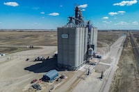 A Viterra grain elevator outside of Indus, AB on April 23, 2024. Canada’s Competition Bureau has come out against the proposed US$8.2-billion merger between the agriculture division of Glencore PLC, which includes Viterra, and Bunge Ltd., citing “substantial anti-competitive effects” in Canada.Gavin John/ The Globe and Mail