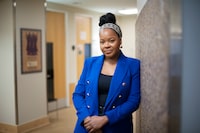 Marie-Claud Felicien, Director of Primary Health Care Services for Women’s Health in Women’s Hands, is photographed on Mar 19, 2024.WHIWH provides healthcare services for racialized women in Toronto, and surrounding municipalities. (Fred Lum/The Globe and Mail)