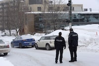 A ceremony commemorating the deadly 2017 attack on a Quebec City mosque is scheduled to take place today. Police attend the scene of a shooting at a Quebec City mosque on Monday, Jan. 30, 2017. THE CANADIAN PRESS/Paul Chiasson