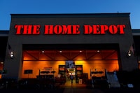 FILE PHOTO: The logo of Home Depot is seen in Encinitas, California April 4, 2016.  REUTERS/Mike Blake/File Photo