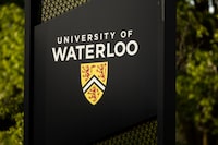 A University of Waterloo sign is shown in Waterloo, Ont., Wednesday, June 28, 2023. THE CANADIAN PRESS/Nick Iwanyshyn