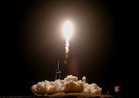 FILE PHOTO: A Falcon 9 rocket lifts off on NASA's SpaceX Crew-7 mission, taking four crew members to the International Space Station (ISS), from the Kennedy Space Center in Cape Canaveral, Florida, U.S., August 26, 2023. REUTERS/Steve Nesius/File Photo