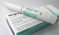 FILE PHOTO: A 0.25 mg injection pen of Novo Nordisk's weight-loss drug Wegovy is shown in this photo illustration in Oslo, Norway, September 1, 2023. REUTERS/Victoria Klesty/Illustration/File Photo